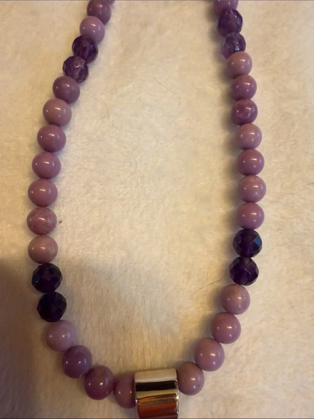 Jay King Amethyst & Phosphorite Pendant Necklace-Sterling Silver(228) - Picture 6 of 6